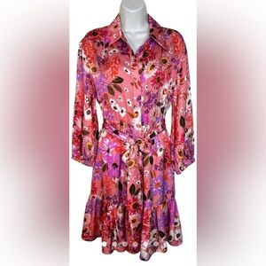 Rachel Parcell Pink and Purple Floral Dress